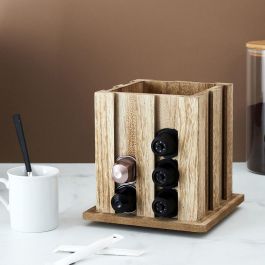 Cook Concept Dispensador Cápsulas Giratorio para 32 Nespresso, Elegante y Rústico