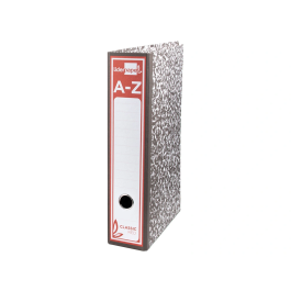 Liderpapel Classic Red Archivador de Palanca Folio Jaspeado Gris con Caja 80mm 287x350mm