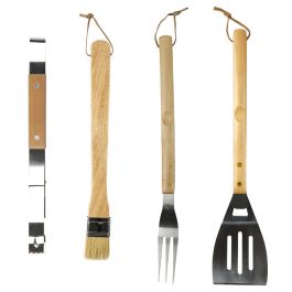 Cook Concept Juego De 4 Utensilios Barbacoa en Acero Inoxidable