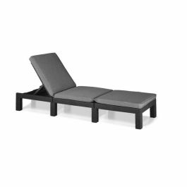 ALLIBERT Tumbona de Jardín Daytona De Luxe Imitación Resina Tejida 4 Posiciones con Cojín Gris Grafito 187x58x29cm Precio: 145.58999994. SKU: S7167247