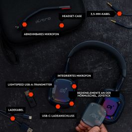 Astro LOGNAVYXBOX Casco de juego inalámbrico A30 para Xbox, PC y Mobile, Navy Blue