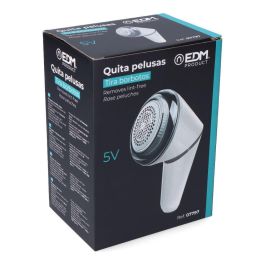 Edm Quita pelusas eléctrico recargable USB-C, 45 min de autonomía, Mango giratorio 90°, Incluye cepillo limpieza, Carga 8h