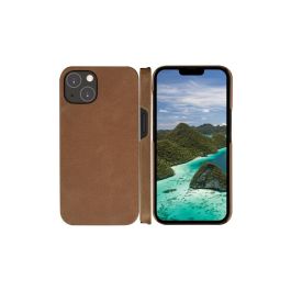dbramante1928 Funda Lynge 2-in-1 para iPhone 14 - Cartera Folio y Piel Extra Fina, Cuero Plena Flor, Tan