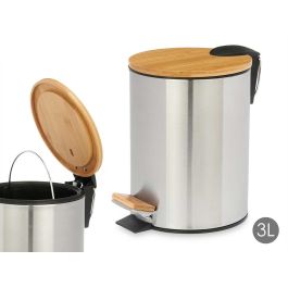Papelera Acero 3L Con Tapa Bambu Berilo 17X23CM (6 Unidades) Precio: 48.50000045. SKU: B1GF5EV96Z