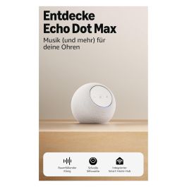 Amazon Echo Dot Max (2025) Altavoz Inteligente Esférico Inalámbrico Blanco con Alexa
