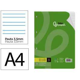 Liderpapel Recambio Din A4 100 Hojas 75 gr Pauta 4 3.5mm Con Margen 4 Taladros Precio: 1.9941768. SKU: B1A8RT4EZS
