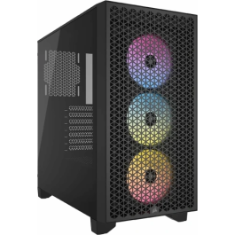 Corsair Caja 3000D RGB Airflow Mid-Tower Negra CC-9011255-WW con Panel de Vidrio Templado Precio: 101.68999962. SKU: B15KNJG7VA