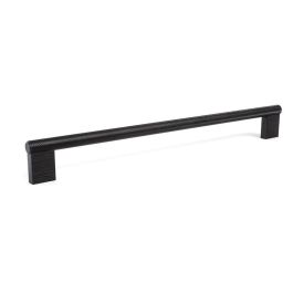 Tirador Aluminio Graf Mini Acabado Negro Cepillad Dist. Agujero Dist. 256Mm. Viefe