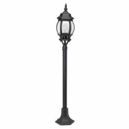 Brilliant ISTRIA Bolardo Exterior, Lámpara de Pie para Jardín Negra, de Aluminio y Vidrio, con Casquillo E27 para 1x60W, Protección IP23