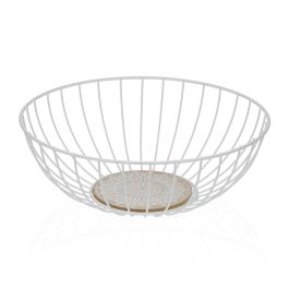 Cesta Metálica New Mandala VERSA 28x11 cm - Madera MDF y Metal (2 Unidades)