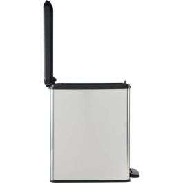 Curver CUR3253922339070 Papelera Slim Bin 25L Diseño Compacto Gris Metalizado 41x27x55 cm