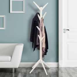 Home Deco Factory Perchero Blanco Essentiel Altura 178 cm con 8 Ganchos