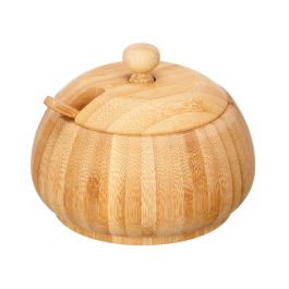 Azucarero de Bambú Kinvara 12x9.5x11.5 cm - Madera con Cuchara (12 Unidades) Azucarero de Bambú Kinvara 12x9.5x11.5 cm - Madera con Cuchara (12 Unidades)