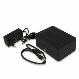 Dock Station Dual Ewent AAACET0186 Dual 2.5"-3.5" USB 3.1 ABS Negro