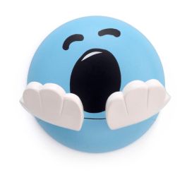 Inofix Colgador adhesivo infantil diseño cara azul para habitaciones infantiles