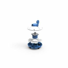 BESTWAY Robot aspirador Frisbee para piscinas de fondo plano 5x3m - Inalámbrico, Autonomía 60 min, Filtro de acero inoxidable
