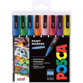 POSCA Rotulador UNI PC-3M Set de 8 Colores Glitter, Punta Fina (0.9-1.3mm) Precio: 49.95000032. SKU: B1GYP9BN9G