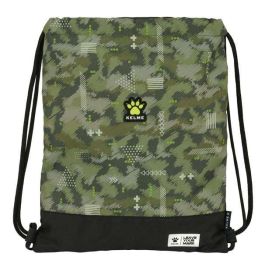 Bolsa Mochila con Cuerdas Kelme Travel Negro Verde 35 x 40 x 1 cm Precio: 7.49999987. SKU: B18RNXB9FX