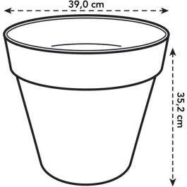 Loft Urban Round Flower Pot - Plastic - Percé - Tank - con ruedas - Ø40 - Verde Loft Urban Round Flower Pot - Plastic - Percé - Tank - con ruedas - Ø40 - Verde
