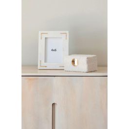 Marco Foto 10X15 Chic DKD Home Decor Blanco Dorado 2 x 25 x 20 cm