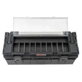 KS Tools Caja de Herramientas 850.0383 650x270x272mm con Asa Extraíble en PVC Negro