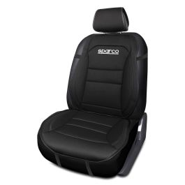 Abc SPCS424BK Respaldo Universal para Asiento Delantero de Coche - Confort Acolchado Negro Poliéster PVC, Durable y Fácil Limpieza