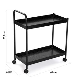 Mesa Auxiliar Negra Versa 32X70CM