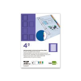 Separador Liderpapel Plastico Juego De 5 Separadores Cuarto 11 Taladros 10 unidades