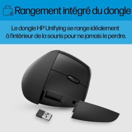 HP 925 Ratón Vertical Ergonómico con Reposamuñecas Desmontable, Diseño para Posición Natural de Mano, Mayor Comodidad y Productividad