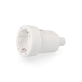 Base aerea de goma 10/16a 250v t/tl ip44 4,8mm blanca (retractilada) edm