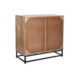 DKD Home Decor Aparador Oriental Marron Negro Mango Cristal 40 x 90 x 90 cm