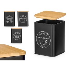 Tarro Tapa Bambu 3 Modelos Negro Kinvara 10X13CM (12 Unidades) Precio: 36.49999969. SKU: B13TK9987B