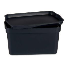 Caja de plástico con tapa Kipit 2,3L antracita 13,5x11x20 cm (24 Unidades) Caja de plástico con tapa Kipit 2,3L antracita 13,5x11x20 cm (24 Unidades)