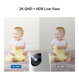 TP-Link Tapo C225 Cámara de Seguridad Wi-Fi Interior Panorámica con Visión Nocturna, Detección IA de Personas y Mascotas, Audio Bidireccional, Visión 2K QHD