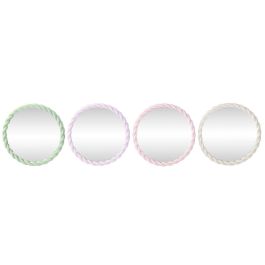 Espejo de pared Home ESPRIT Blanco Verde Rosa Lila 44 x 3 x 44 cm (4 Unidades) Precio: 60.88999994. SKU: B1BKDGGQQV