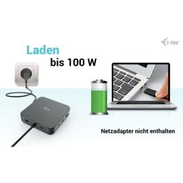 Hub USB i-Tec C31TRIPLE4KDOCKPDPRO Negro