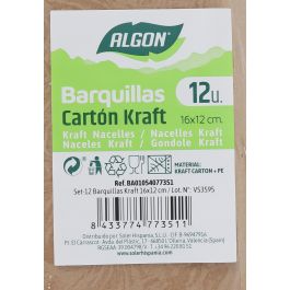 Set de 12 barquillas Kraft 16x12 cm Algon (24 Unidades) Set de 12 barquillas Kraft 16x12 cm Algon (24 Unidades)