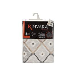 Kinvara Mantel Loneta Antimanchas Rombos Beige 140x180 cm (Set de 6)