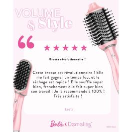 DEMELISS DEM3666085213758 Cepillo Secador Volumen y Estilo Edición Barbie 1200W 3 Temperaturas Rosa