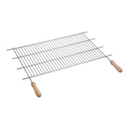 Parrilla para barbacoa de zinc. 80x40cm asas de madera sauvic Precio: 39.69000013. SKU: S7910377