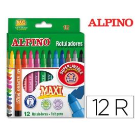 Rotulador Alpino Maxi Caja De 12 Unidades Colores Surtidos