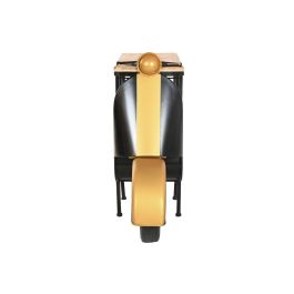 DKD Home Decor Botellero Urban Moto Negro y Dorado de Hierro y Abeto 36 x 92 x 134 cm