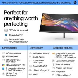 HP Monitor 738pu 37.5" WQHD+ Thunderbolt 4 Curvo PVC Free