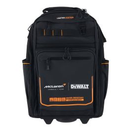 Dewalt Mochila Portaherramientas con Ruedas Edición McLaren IP54, 25 Bolsillos, 35x24x54 cm
