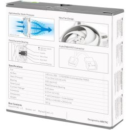 ARCTIC BioniX P140 Ventilador de 14cm 1950 RPM 131.92 m³/h Gris/Blanco Rodamiento FDB para Carcasa de Ordenador