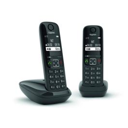 Gigaset AS690 Duo Teléfono Fijo Inalámbrico Negro, Manos Libres HSP, Pantalla Ultraleíble, Bloqueo de Llamadas, Directorio 100 Contactos Gigaset AS690 Duo Teléfono Fijo Inalámbrico Negro, Manos Libres HSP, Pantalla Ultraleíble, Bloqueo de Llamadas, Directorio 100 Contactos