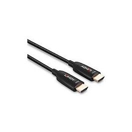 Lindy Cable HDMI 8K60 de Fibra Óptica Híbrida, 10m, Soporte para HDMI 2.1, HDR Dinámico, eARC y VRR para Gaming y Cine Profesional