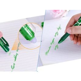 Boligrafo Q-Connect Retractil Borrable 0,7 mm Color Verde 10 unidades