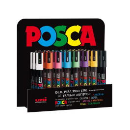 Posca PC-5M/3D Rotulador Marcador de Pintura Punta Cónica 1,8-2,5 mm Base Agua No Tóxico Pinta Cualquier Superficie Expositor 36 Unidades Colores Surtidos Precio: 109.89000022. SKU: B1KL2JBXRV