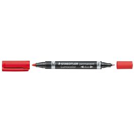 Rotulador permanente Staedtler Lumocolor 348 Doble Rojo (10 Unidades)